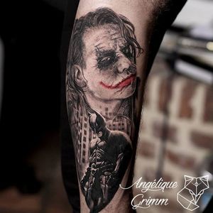 The Joker portrait by Angélique Grimm #joker #batman #heathledger #AngeliqueGrimm #realistic #realism #portrait