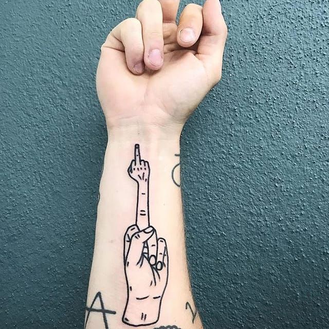middle finger skeleton hand tattooTikTok Search