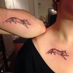 Matching tattoos in different placements can be a cool idea #siblingtattoo #brother #sister #fox #matchingtattoos