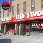 The exterior of Tattoo Seen (IG— tattooseen). #NYCtattooshops #TattooSeen
