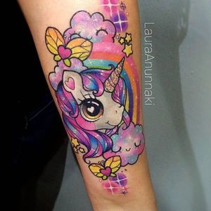 A sparkly My Little Pony by Laura Anunnaki (IG—anunnakitattoo). #anime #cute #cartoons #glittery #LauraAnunnaki #MyLittlePony #sparkly