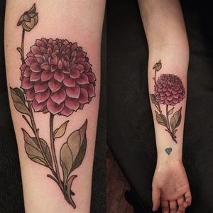 Flower tattoo by Santi Bord #SantiBord #neotraditional #floral #flower