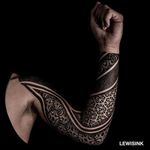 Sleeve by Lewis Ink. (via IG - lewisink) #geometric #blackwork #pointillism #dotwork #sleeve #lewisink