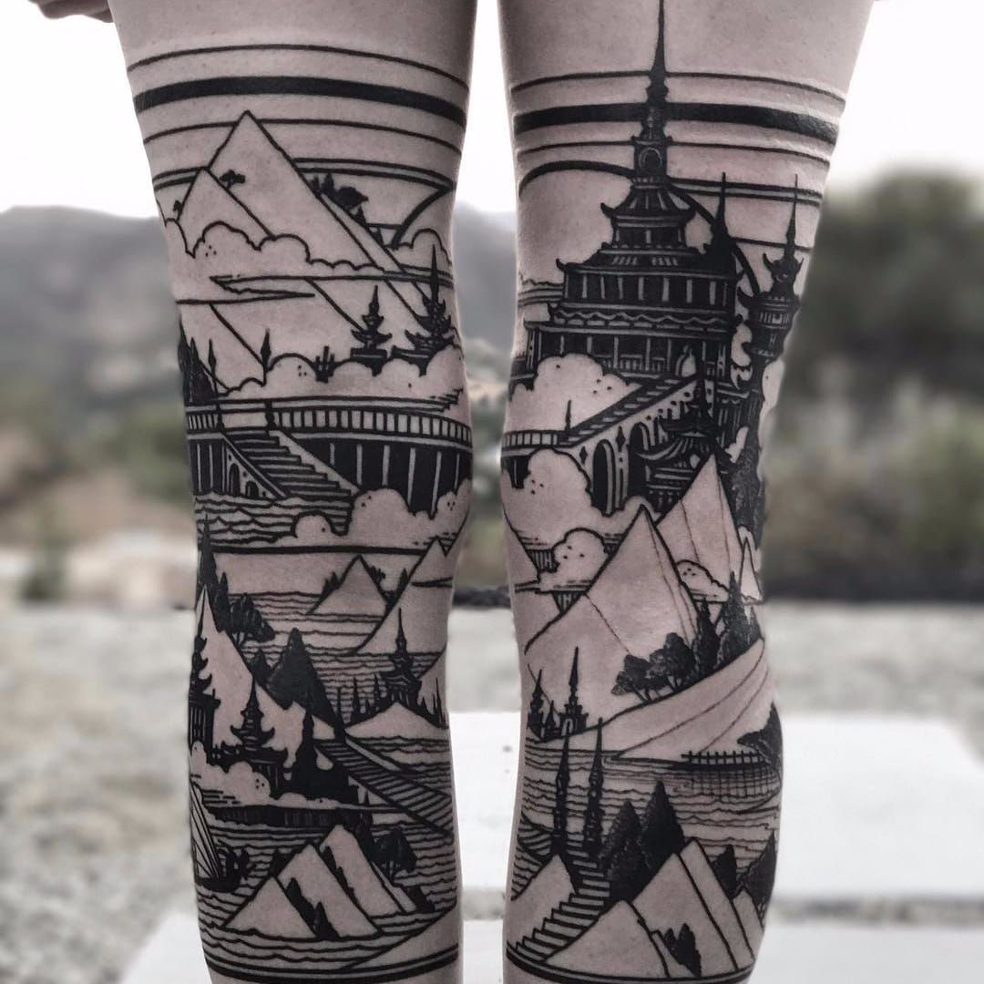 Got a Tower of Terror inspired tattoo Reposted with a better pic   Tattoos Disney tattoos Geometric tattoo