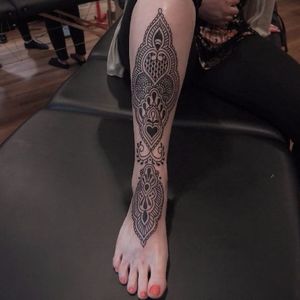 Mehndi tattoo by Antti Kuurne #AnttiKuurne #blackwork #ornamental #ethnic #pattern #mehndi