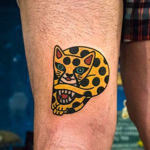 Two in One Cheetah and Skull Tattoo by Woo @Woo_Tattooer #WooTattooer #Seoul #Korea #TwoinOneTattoo #OpticalIllusion #OpticalIllusionTattoo #Cheetah #Skull