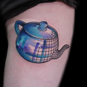 Graphic tattoo by Emilie B. #wired #teapot #EmilieB #graphic