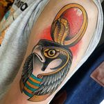 Ra-Horakthy Tattoo by @shadyboiiiii #horus #horustattoo #ra #ratattoo #rahorakthy #ancientegypt #egyptian #egyptiangod #godtattoos