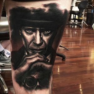 Enoch Thompson Tattoo by Mick Squires #EnochThompson #BoardwalkEmpire #gangster #gangsters #portrait #MikeSquires