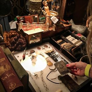 Part of the First Annual Oddities Flea Market (photo by Katie Vidan) #oddities #antiques #collections #bones #taxidermy