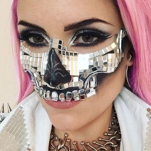 Disco Punk Skull, make-up and design by Vanessa Davis. (via IG—the_wigs_and_makeup_manager) #Makeup #Halloween #Beauty #MACMakeup #Art #MUA
