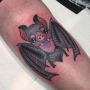 Vampire bat via instagram keely_rutherford #halloween #bat #color #cute #KeelyRutherford