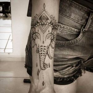 Tattoo por Anna Luiza Schramm! #AnnaLuizaSchramm #TatuadorasBrasileiras #TatuadorasdoBrasil #TattooBr #TattoodoBr #elephant #elefante #ornamental #ornament #ornamentos