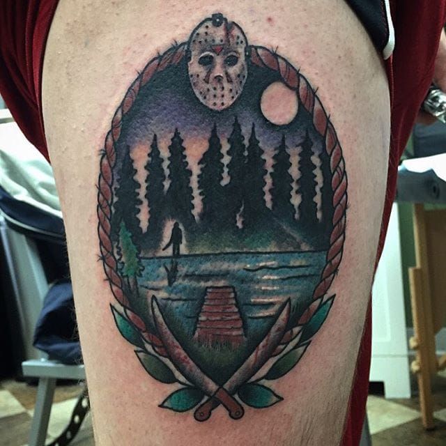 Camp Crystal Lake Sign from the film Friday the 13th Who loves the old  horror movies from the 80s justinsanetattoo tattoo ink  Instagram