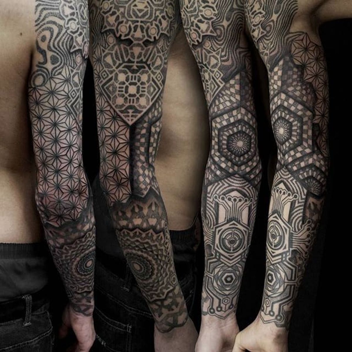 Tattoo uploaded by Hateful Kate • Geometric sleeve by Manuel Zellkern ...