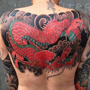 Dragon Tattoo by Bonel Tattooer #dragon #dragontattoo #japanese #japanesetattoos #japanesetattoo #irezumi #irezumitattoo #BonelTattoo