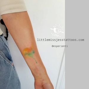 Watercolor tattoo by Jess Hannigan #JessHannigan #watercolor #shape
