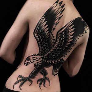 Eagle tattoo by Austin Maples. #austinmaples #eagle #traditional #backtattoo