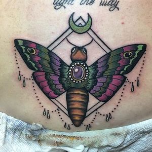 Moth Tattoo by Courtney Raimondi #moth #brightandbold #contemporary #NYartist #CourtneyRaimondi