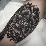 Floral Tattoo by Terry James #blackworkflowers #blackwork #blackworktattoo #blackworktattoos #blackworkartists #blackink #blacktattoos #darktattoos #TerryJames