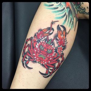 Heikegani Tattoo by Marco De Moro #heikegani #heikeganitattoo #japanesecrab #japanesecrabtattoo #japanese #crab #MarcoDeMoro