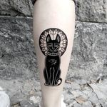 Cat Tattoo by Tobias Schneider #cat #blackworkcat #blackwork #blackworkartist #blackart #blackworker #TobiasSchneider