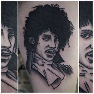 Blackwork tattoo by Phil Collison #Prince #PhilCollison #blackwork