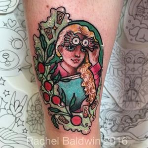 Luna Lovegood tattoo by Rachel Baldwin. #Rachel Baldwin #girly #cute #lunalovegood #hp #harrypotter
