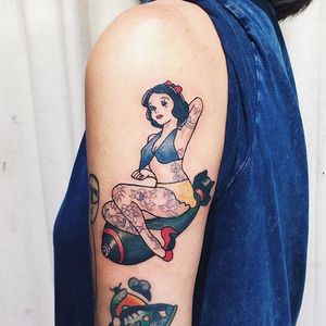 disney princess pin up tattoo