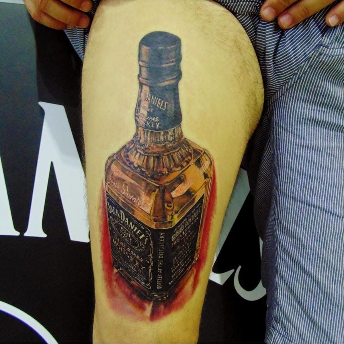 Tattoo Uploaded By Filipe Lopes • Garrafa De Whisky #jackdaniels # 