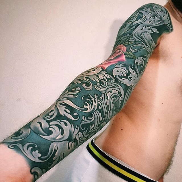 Four Elements leg sleeve by Boston Rogoz: TattooNOW