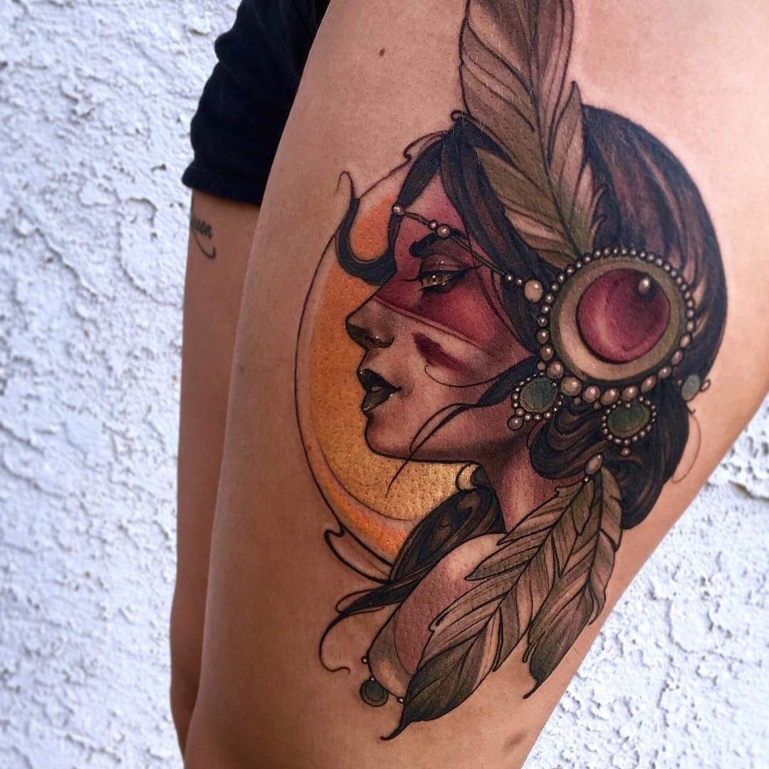 female warrior symbol tattoos