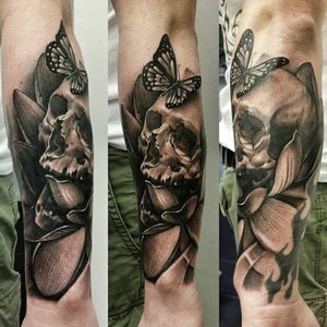 Here are some from our tattoo mentor in the Philippines. Made by Alex Rodolfo #blackandgrey #skull #butterfly #realistic