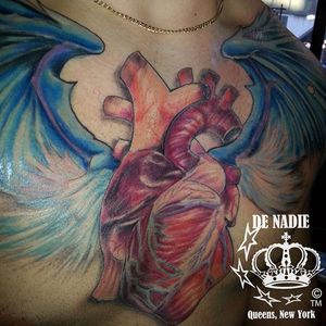 Done by INFIERNO #anatomicheart #heart #wings #painink #Infierno 