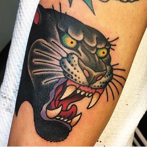 Sick panther by /// Spillo #classic #panther #traditional #bold #animalhead