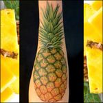 A Perfect Pineapple by Wilhelm Just in time for Maine's Next Snow Fall #pineappletattoo #wilhelmscherertattoos #sanctuarytattoo #sanctuarytattooer #sanctuarytattooers #fruit #pineapple #fruittattoo