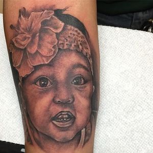 Little girl's portrait #blackandgrey #realism #portrait #girl #babygirl #torrestattoo #ny