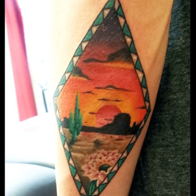 Tattoo uploaded by Fernando Talavera  sunsettattoo sunset arizona   Tattoodo