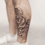 Rose tattoo / leg tattoo