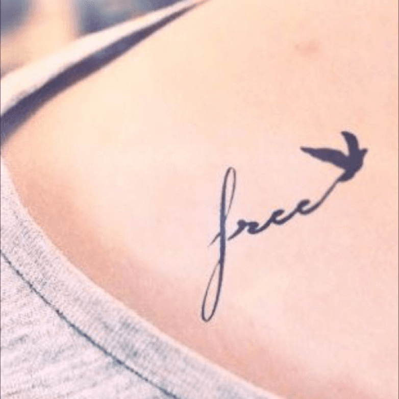the word free tattoo