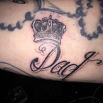 My 'Dad' tattoo with a crown