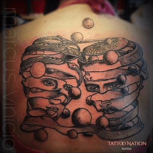 "The lovers" of ESCHER- tattoer: Marco Ceretto Castigliano @tattoonationtorino