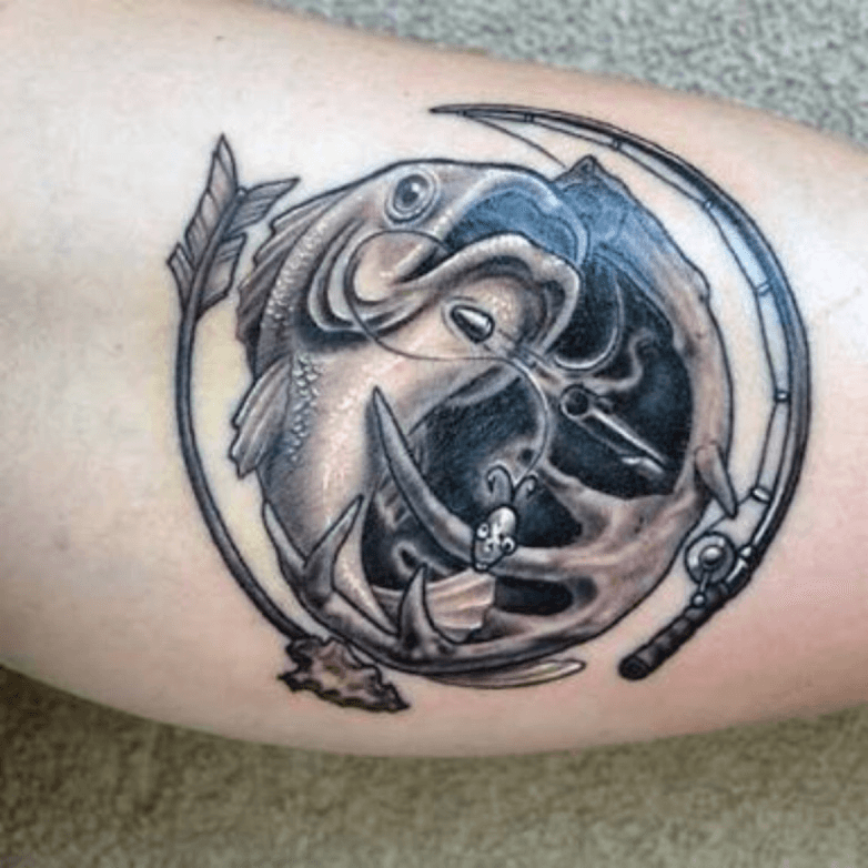 hunting and fishing tattoos sleeves