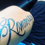 •Romans 8:28• #bible #blue #verse #quote #tattoo #koncrete #script #scripttattoo 