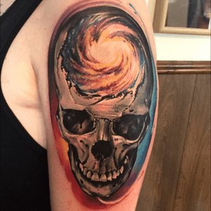#surrealistic #colour #skull #galaxy #tattoo 