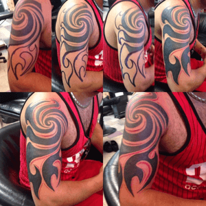 Tribal tattoo fix #fixingtattoos #tribal #apprentice #ciscosart #ciscotah2 #lasvegasartist 