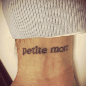 First tattoo. #petitemort #lapetitemort #blackwork #font 