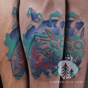 Legend of Zelda mash up tattoo 
