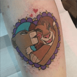 The Lion King Nala and Simba heart tattoo #Heart #lion #Disney 