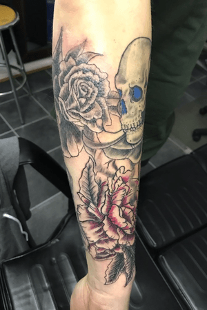 Both flowers. Done By Muff at Ultimate Art Studios in Birmingham, England